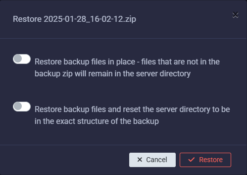 Backup Restore Example