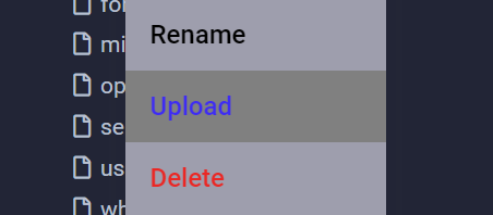 Upload context example