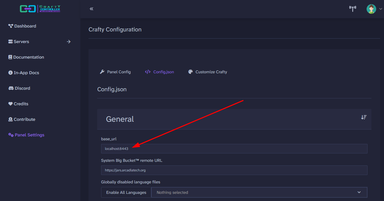 base url setting location